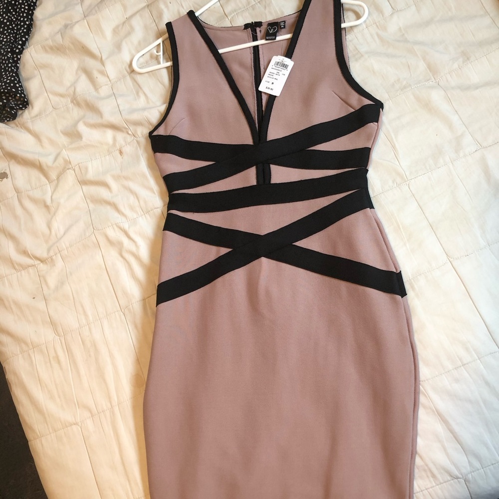 New taupe color dress